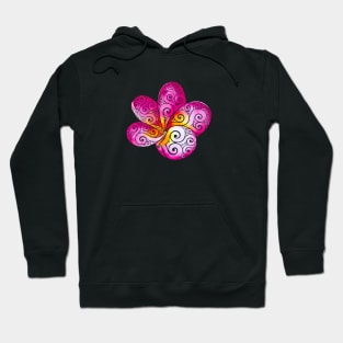 Swirly Plumeria Hoodie